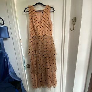 J.crew tiered midi dress